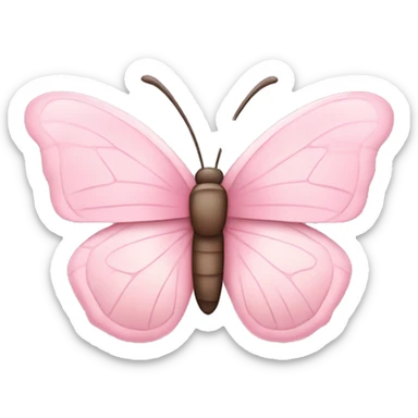 adorable light pink butterfly sticker