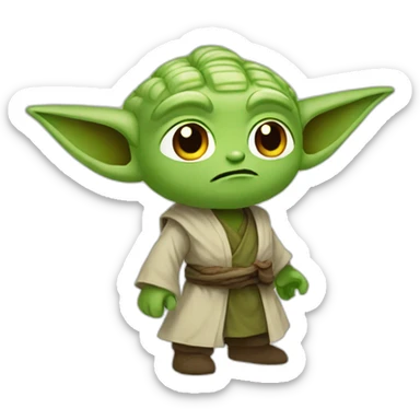 fusion between yoda and link sticker