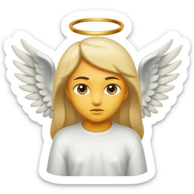Une image qui mélange un ange et un demon sticker