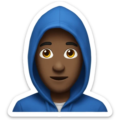 The man in the blue hood sticker