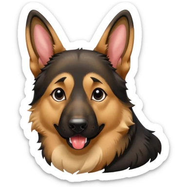 German shepard dog with extra long tongue sticker