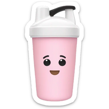 Light Pink protein shaker cup sticker