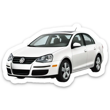 White Volkswagen Jetta 2008 sticker