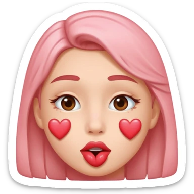 Kisses on face  sticker