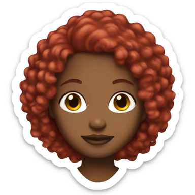 Pretty black woman with red hair sticker