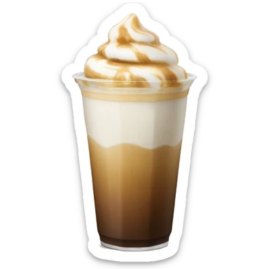 Un ice latte avec des glaçons  sticker