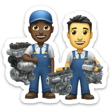 Guy who sells car engines sticker