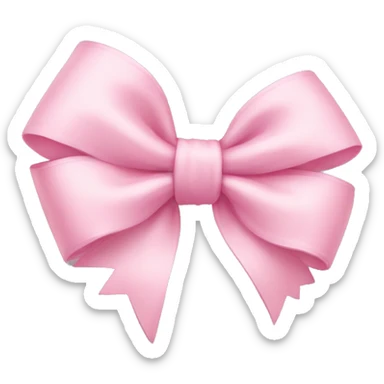light pink bow  sticker