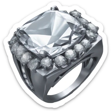 Ring with insanely massive diamond  sticker