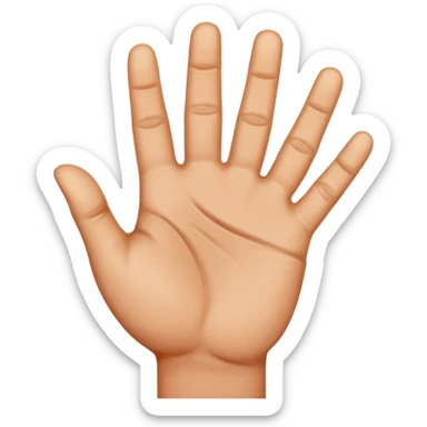 raised hand (stop gesture) sticker