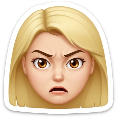 Beautiful woman angry and sick of idiots sticker