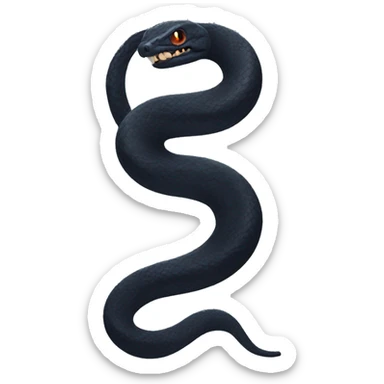 mysterious and dark snake sticker