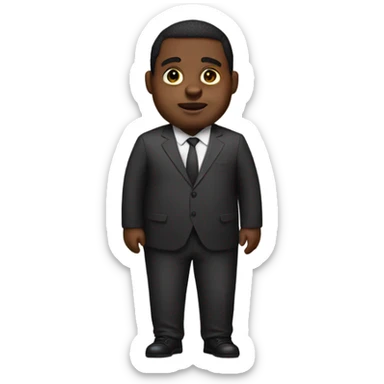 fat black man named jermone sticker