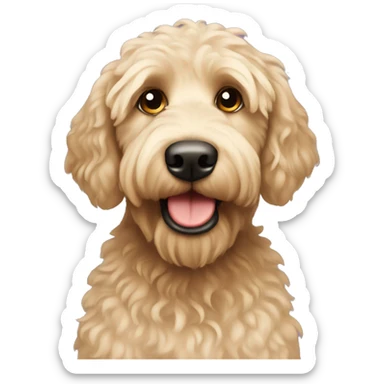 Blonde labradoodle sticker