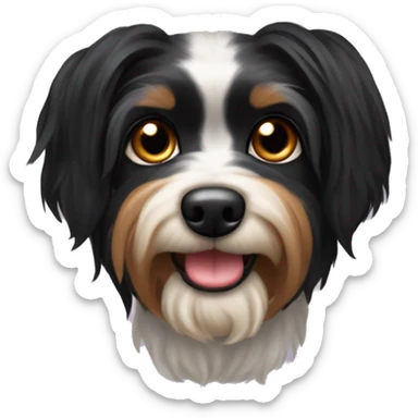 Perro negro de raza yorkshire  sticker