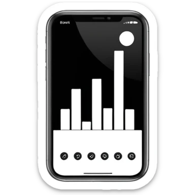 black and white vertical chart sticker