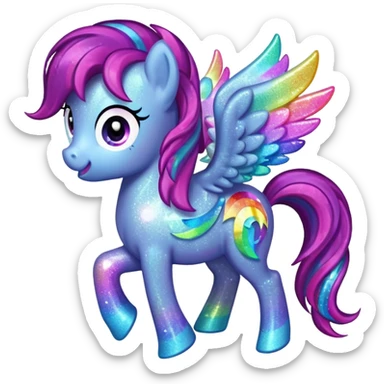 My Little Pony logo sparkly sticker