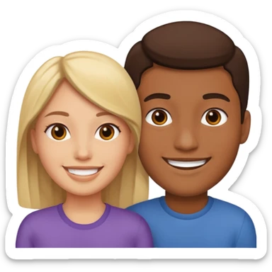 Two people separated  sticker