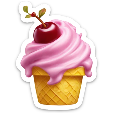 Lemon cherry gelato sticker