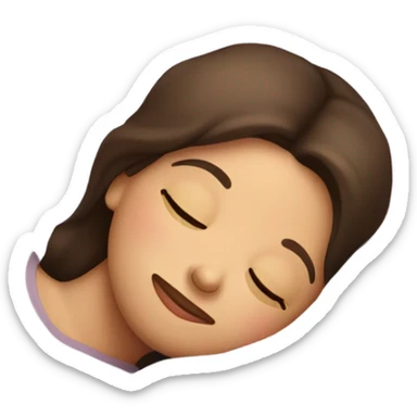 Brunette girl sleeping sticker