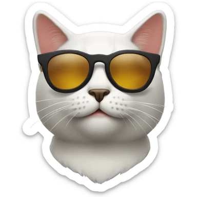 Cat with sunglasses sticker