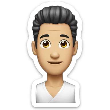 Skul with slicked back hair akira sticker