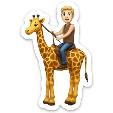 Sean riding a giraffe sticker