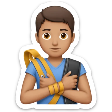 I want an emoji of someone with their right arm in a sling sticker