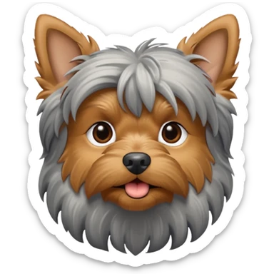 Yorkshire Terrier dog boy sticker