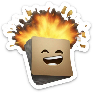 A card Explode sticker