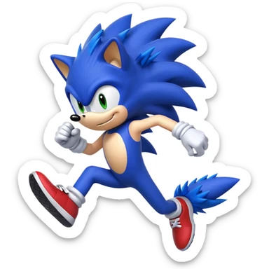 Make sonic the hedgehog to a pose sticker
