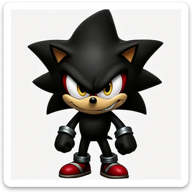 Keep the picture quality and style exactly the same. Make the eyes and mouth a bit scarier with subtle, slightly creepy changes—such as a more intense stare and a hint of a mischievous grin. No other changes. sticker