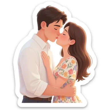 kissing my girl sticker