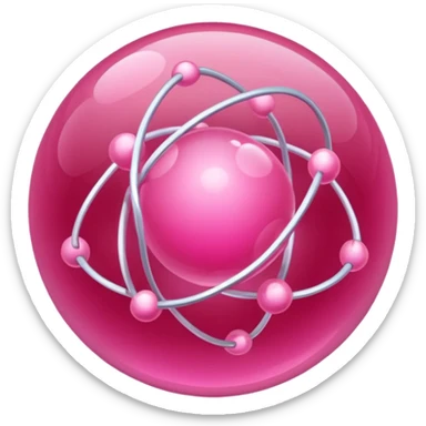 pink atoms sticker