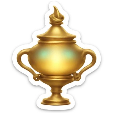 Golden magic lamp sticker