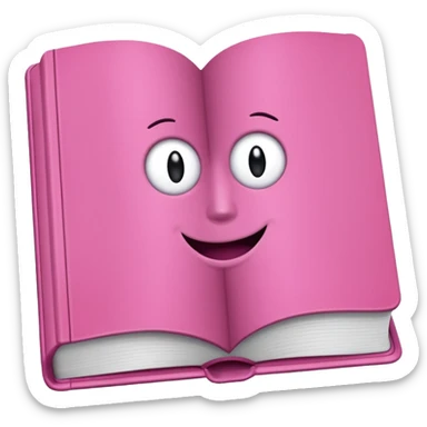 generate an ios genmoji of a pink book "IT ENDS WITH US"  sticker