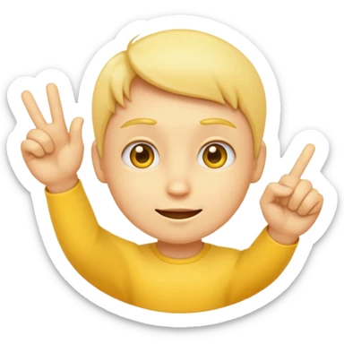 yellow emoji who do fingermouthing pose sticker