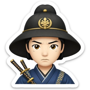 samurai only hat sticker