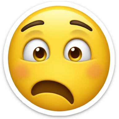 default yellow emoji groaning with hand on face; visibly annoyed sticker