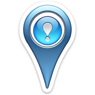 blue location pin sticker