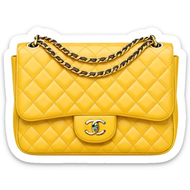 light yellow chanel bag sticker