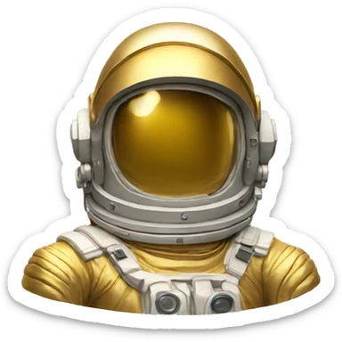 astronaut helmet gold sticker