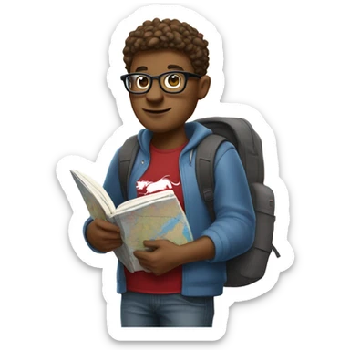 razorback as a college student  sticker