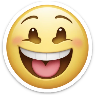 Emoji with heart eyes and Laughing sticker