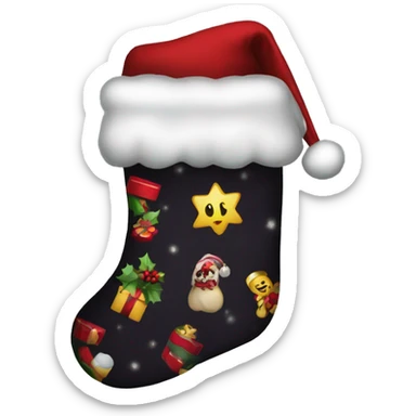 Gothic Christmas stocking sticker