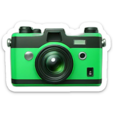 green disposable camera sticker