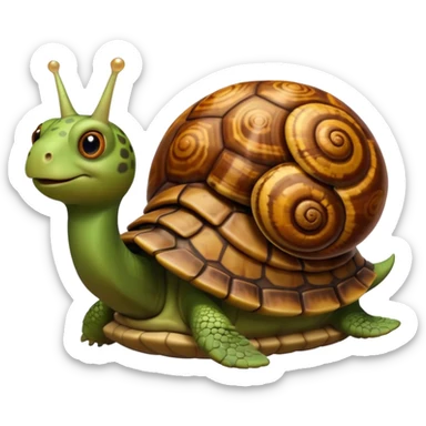 Snail on a turtle sticker