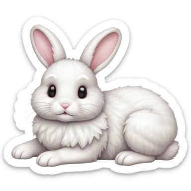 fullbody laying bunny  ios 16 very cute sticker