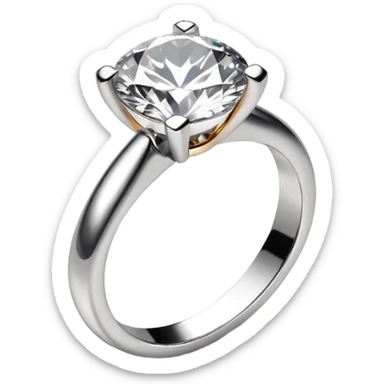 glitter white diamond married ring sticker