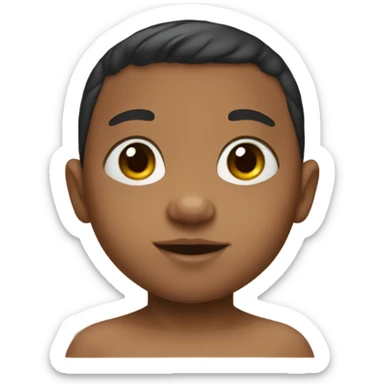 Biracial boy baby sticker
